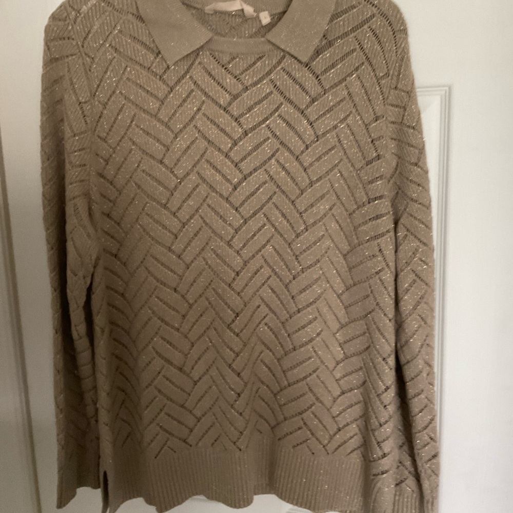Soft Surrounding Elegant Tan Sweater
